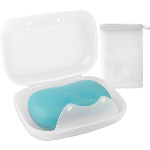 Anwenk Soap Dish Travel Box Soap Holder with Bubble Foam Soap Bag