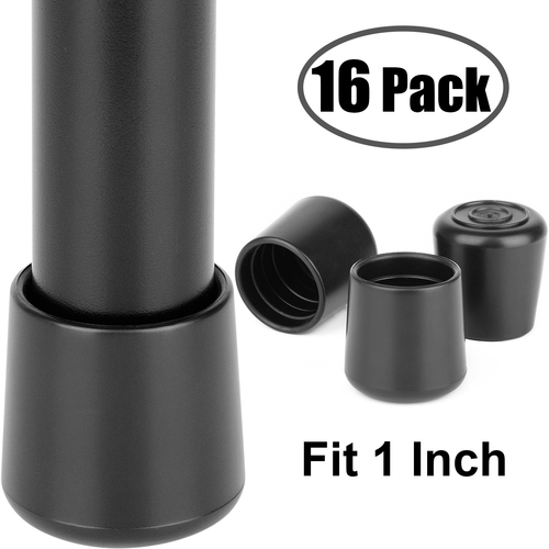 Anwenk Chair Leg Floor Protectors 1 Inch -Round Black 16 Pack